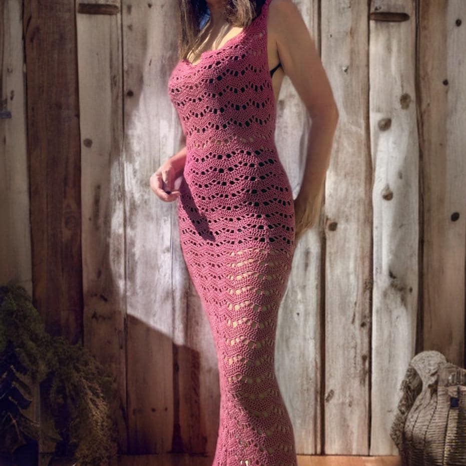 RHEA DRESS, crochet dress, handmade dress, handmade crochet dress size S