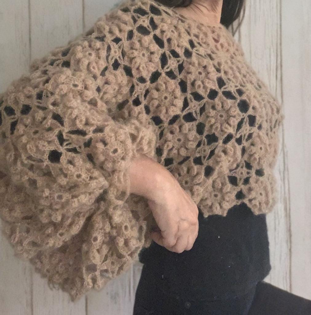 CHLORIS SWEATER, crochet sweater, handmade crochet sweater