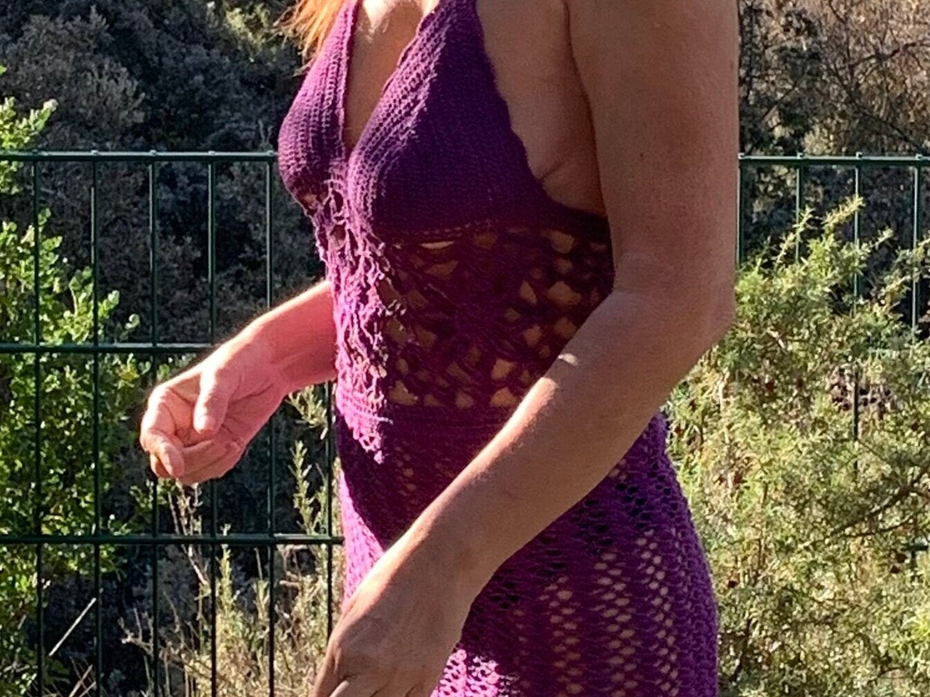 Lydia dress crochet pattern, crochet dress