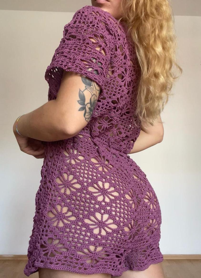 Crochet beach coverup pattern. Clea beach pantsuit. Crochet beach dress pattern
