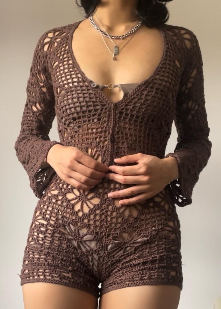 Crochet beach coverup pattern. Clea beach pantsuit. Crochet beach dress pattern