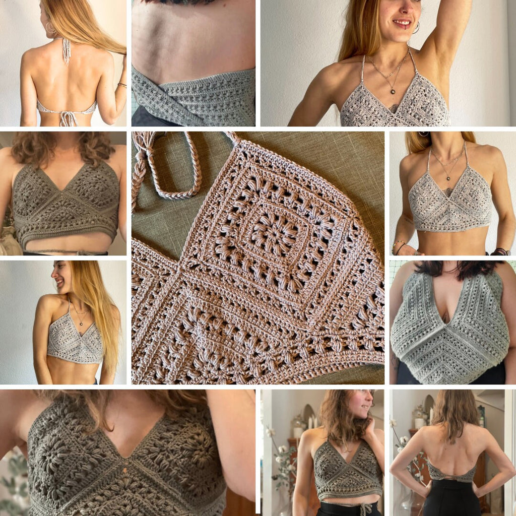 Cathy Bralette Crochet Pattern DIY Bralette Retro Bralette Pattern Vintage Style Cathy Bralette Crochet Top Instructions Handmade Bralette