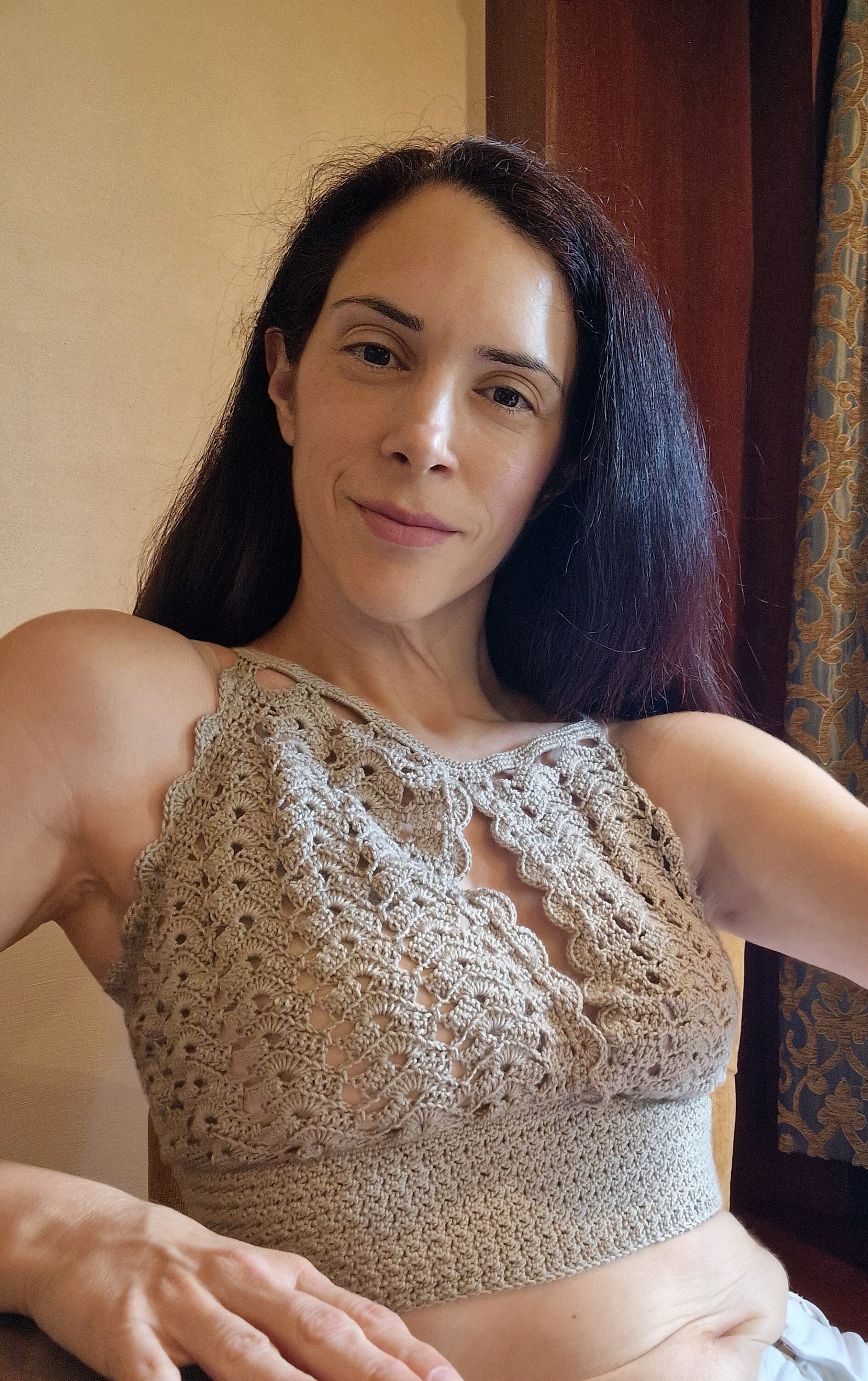 Crochet crop top pattern.  Astrid crop top pattern