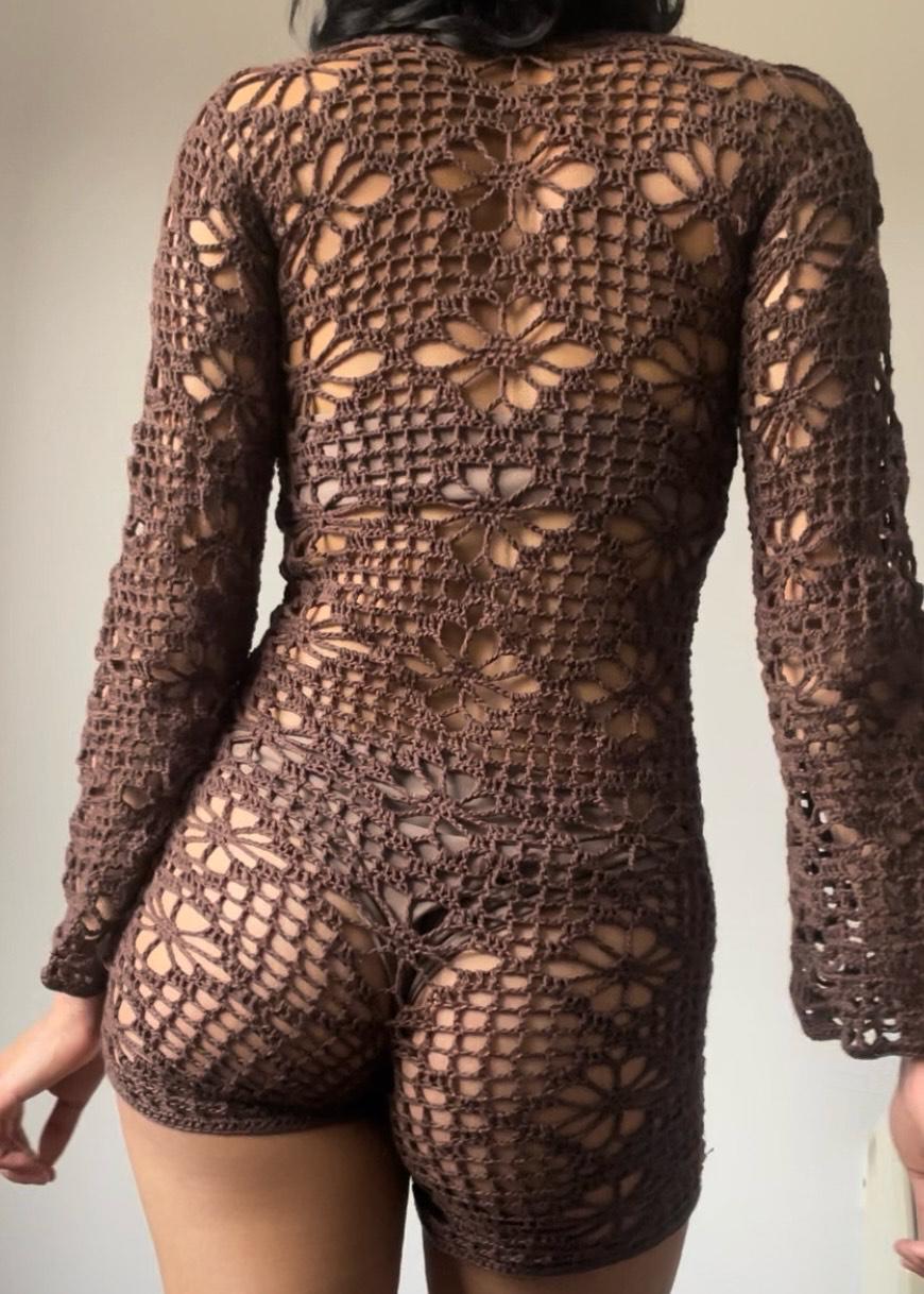 Crochet beach coverup pattern. Clea beach pantsuit. Crochet beach dress pattern