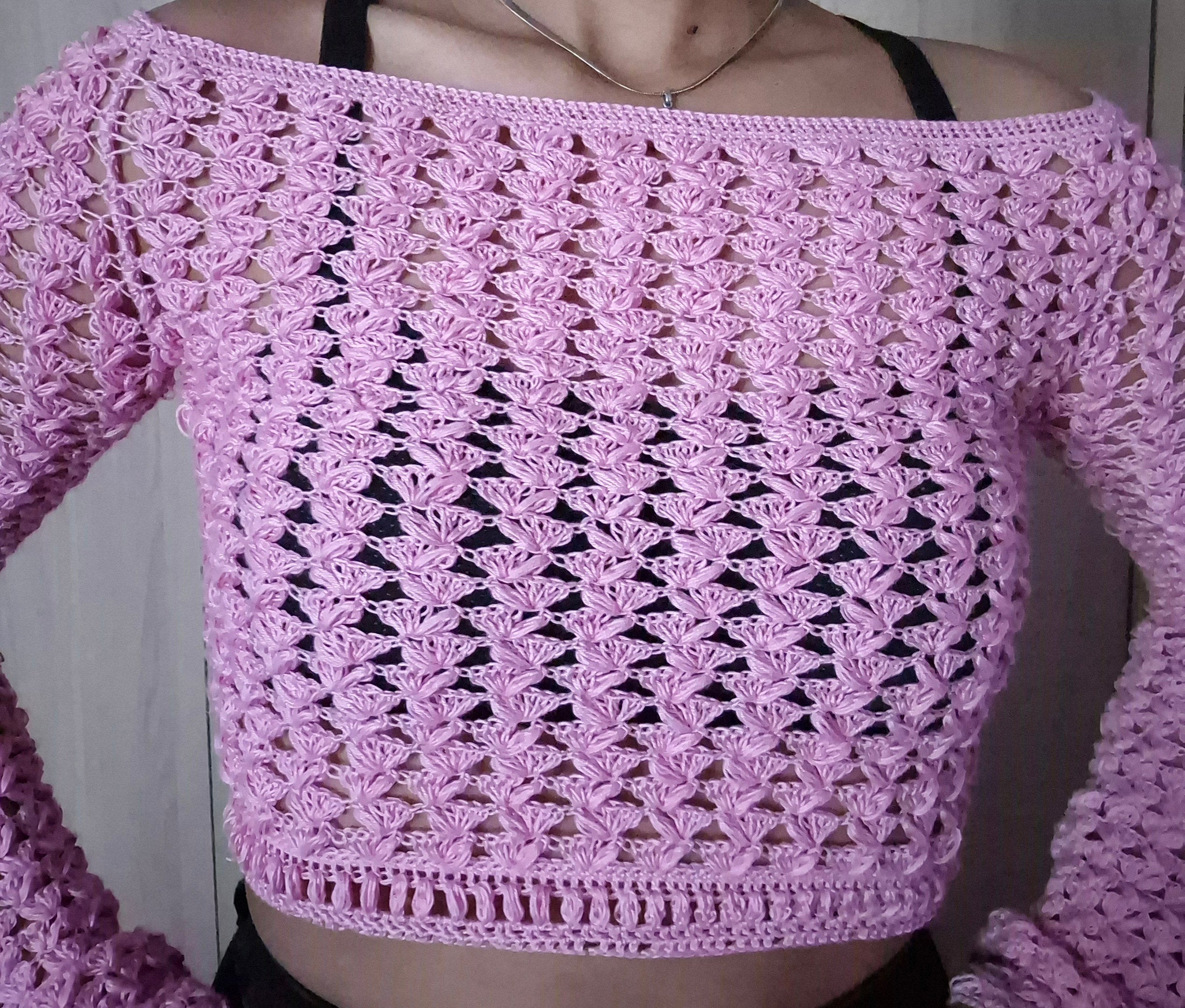 Heart crop top crochet patter