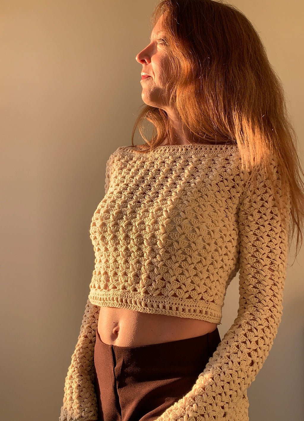 Heart crop top crochet patter