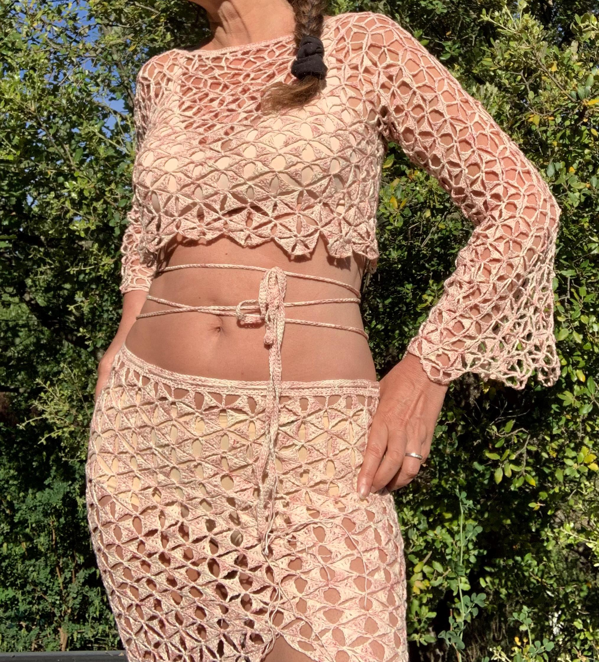 DANA SET pattern, crochet set pattern, crochet crop top pattern, crop top, crop top pattern, crochet pattern, skirt, crochet skirt pattern