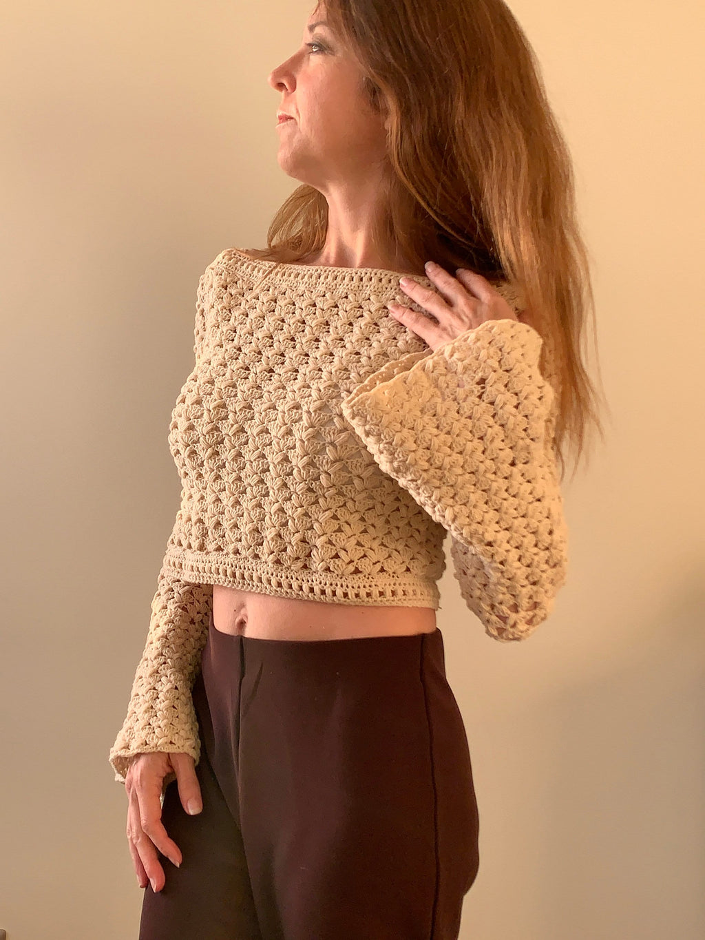 Heart crop top crochet patter