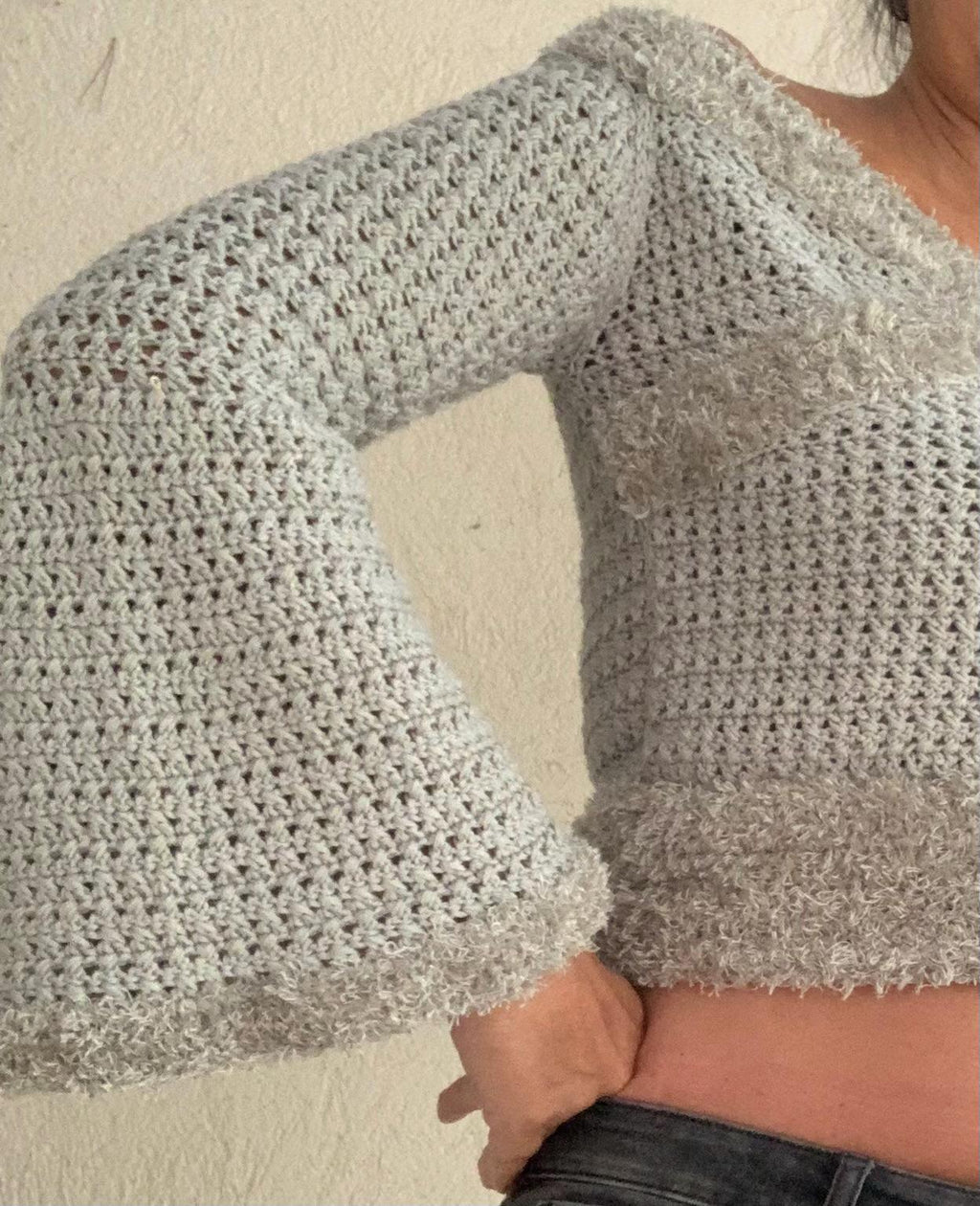 CALLIOPE SWEATER, crochet sweater, handmade sweater, handmade crochet sweater size S/M