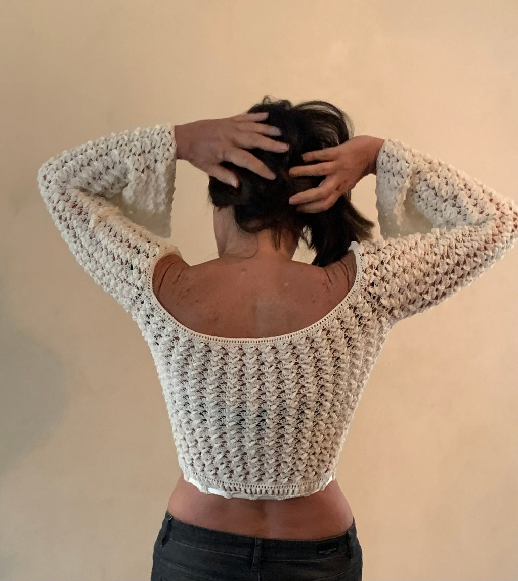 Heart crop top crochet patter