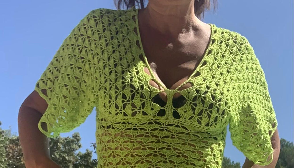 IDYLLE DRESS, crochet dress, handmade crochet dress size S