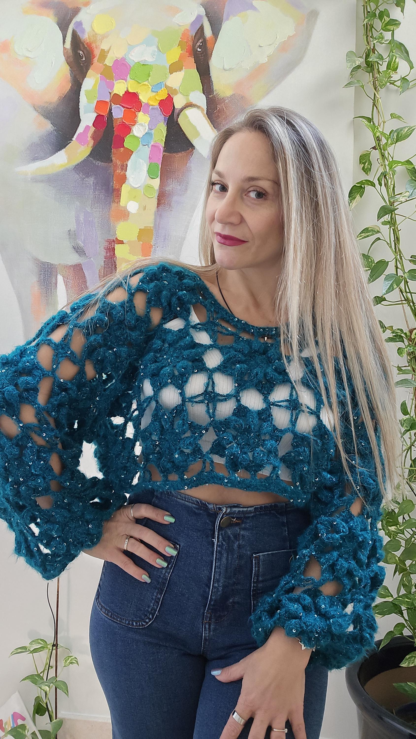 CHLORIS SWEATER PATTERN, crochet sweater, crochet pattern, crochet sweater pattern