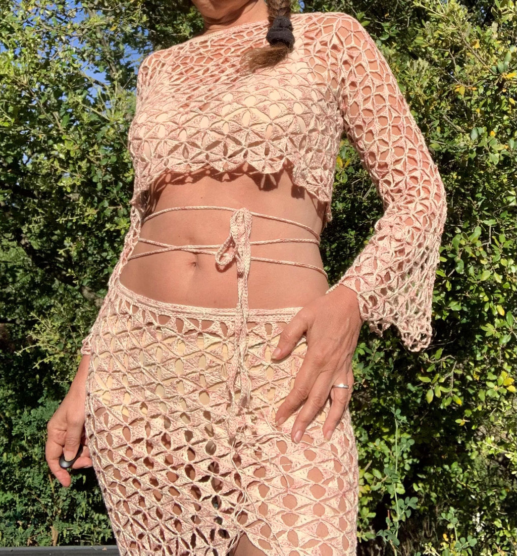 DANA SET pattern, crochet set pattern, crochet crop top pattern, crop top, crop top pattern, crochet pattern, skirt, crochet skirt pattern