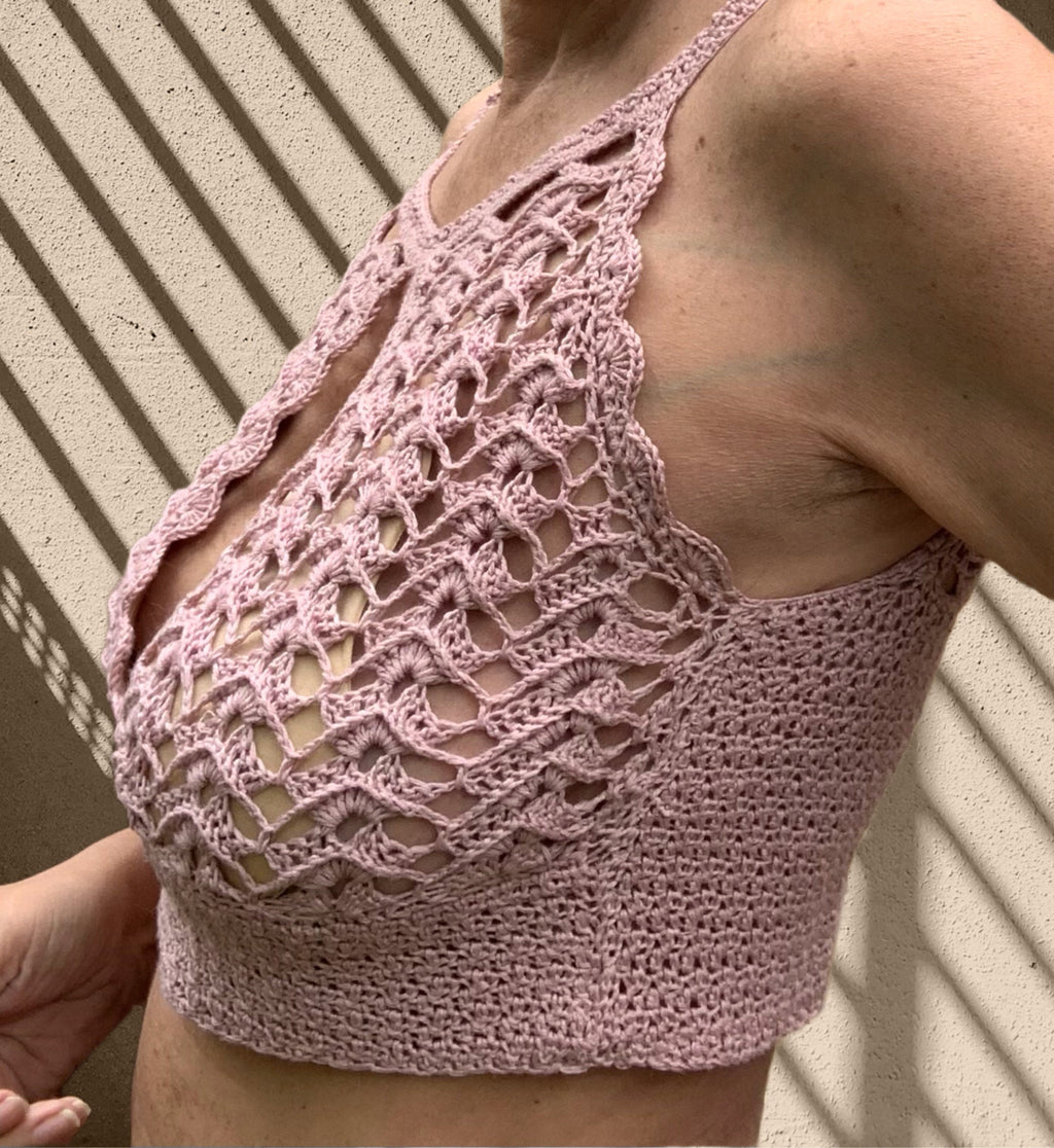Crochet crop top pattern.  Astrid crop top pattern