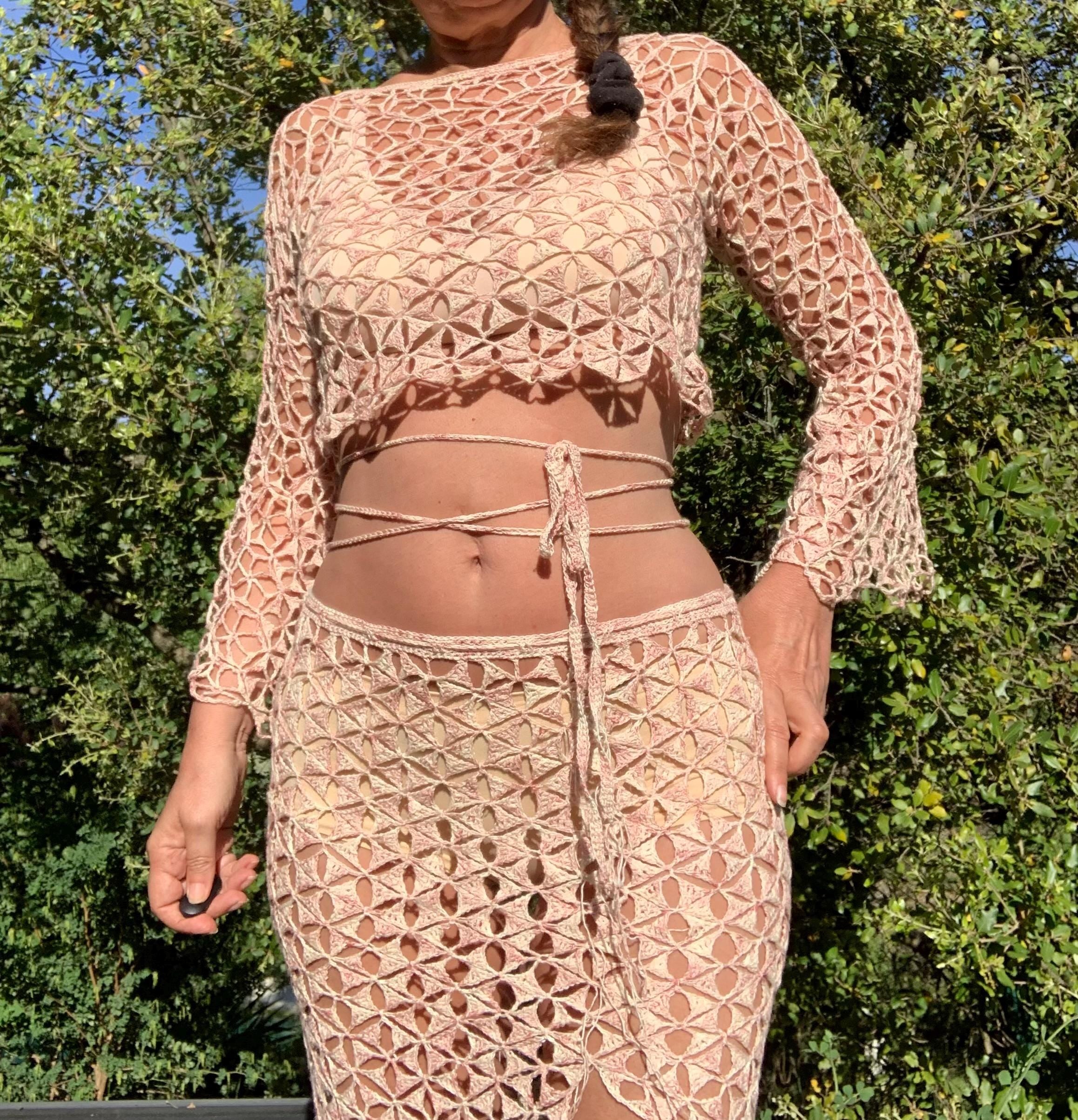 DANA SET pattern, crochet set pattern, crochet crop top pattern, crop top, crop top pattern, crochet pattern, skirt, crochet skirt pattern