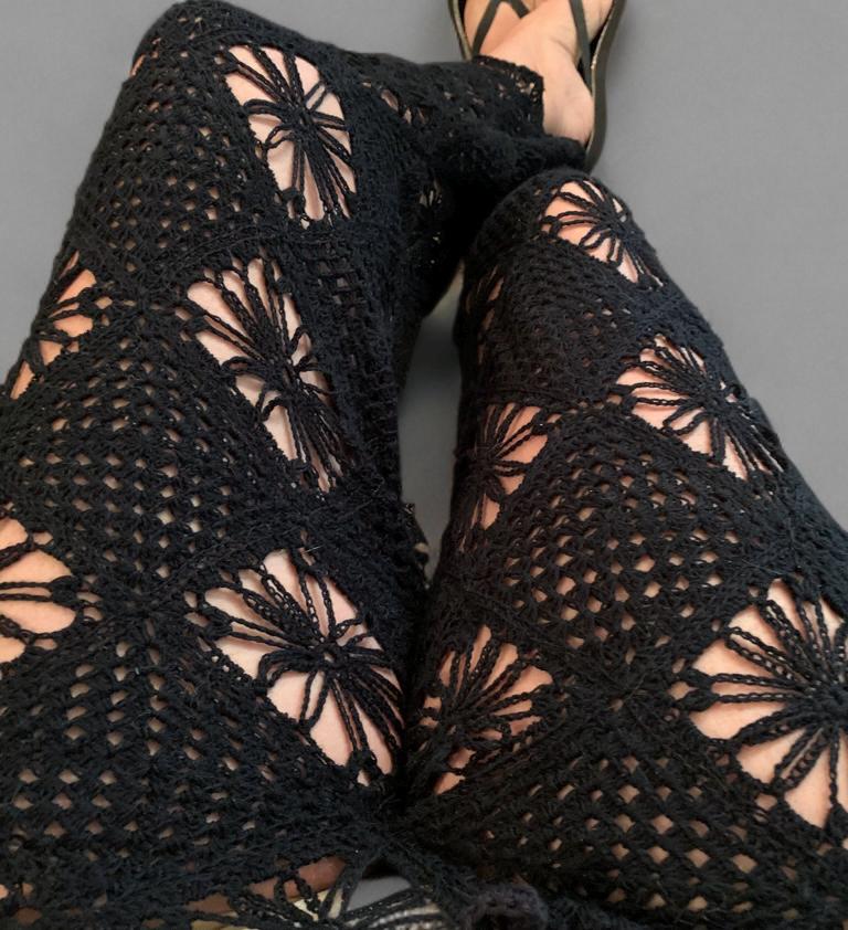 ZOE PANTS, crochet pants, handmade pants, size S/M